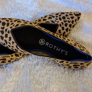 ROTHYS leopard Print Pointed Flats